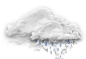 Cielo completamente nublado con posibles chubascos con lluvia y nieve