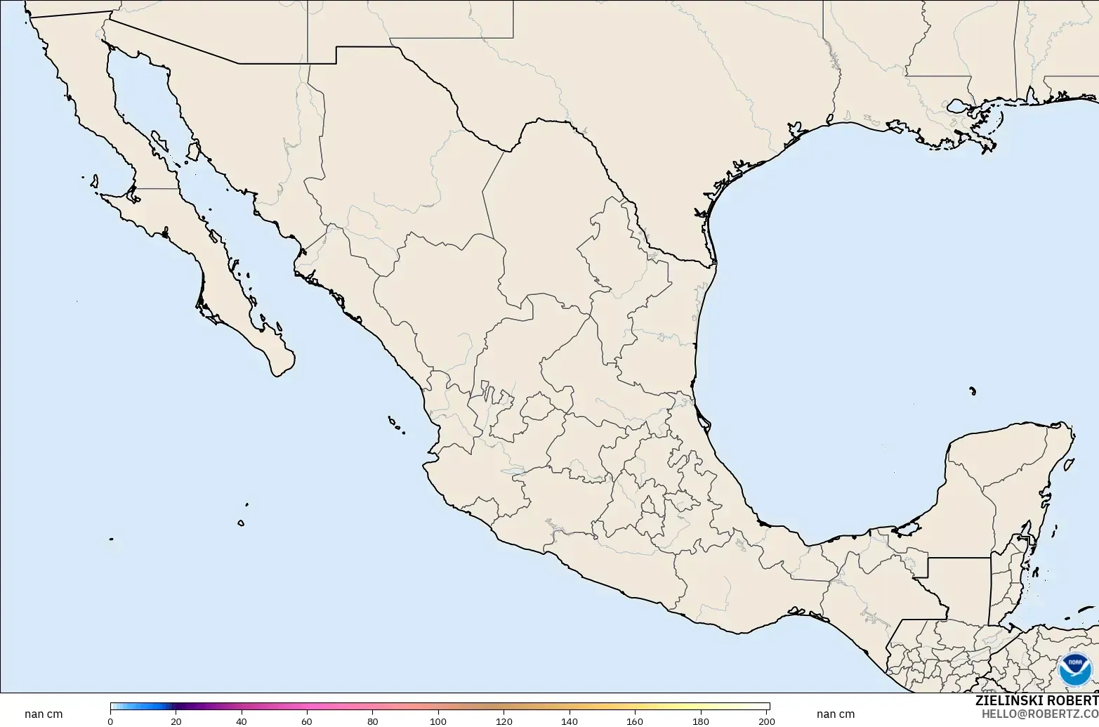 GFS modelo - México, Profundidad de nieve