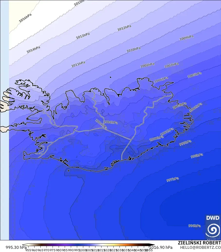 ICON modelo - Islandia, Presión