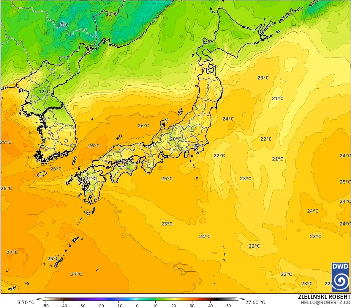 ICON modelo - Japón, Punto de rocío a 2 m