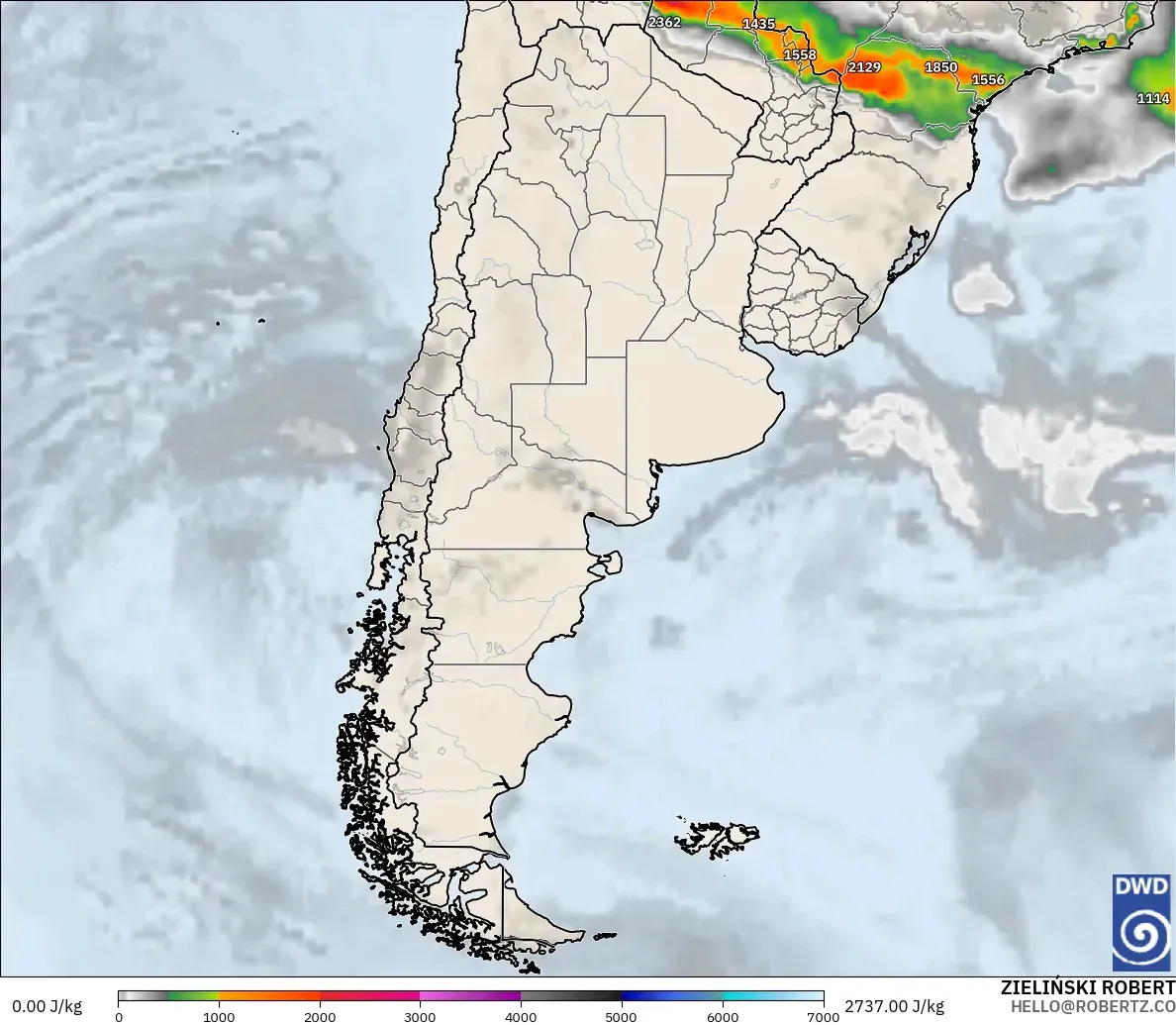 ICON modelo - Argentina, CAPE