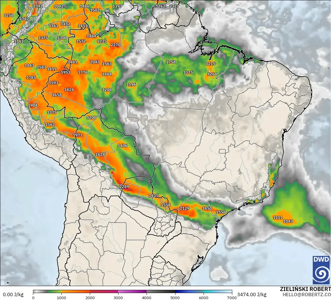 ICON modelo - Brasil, CAPE