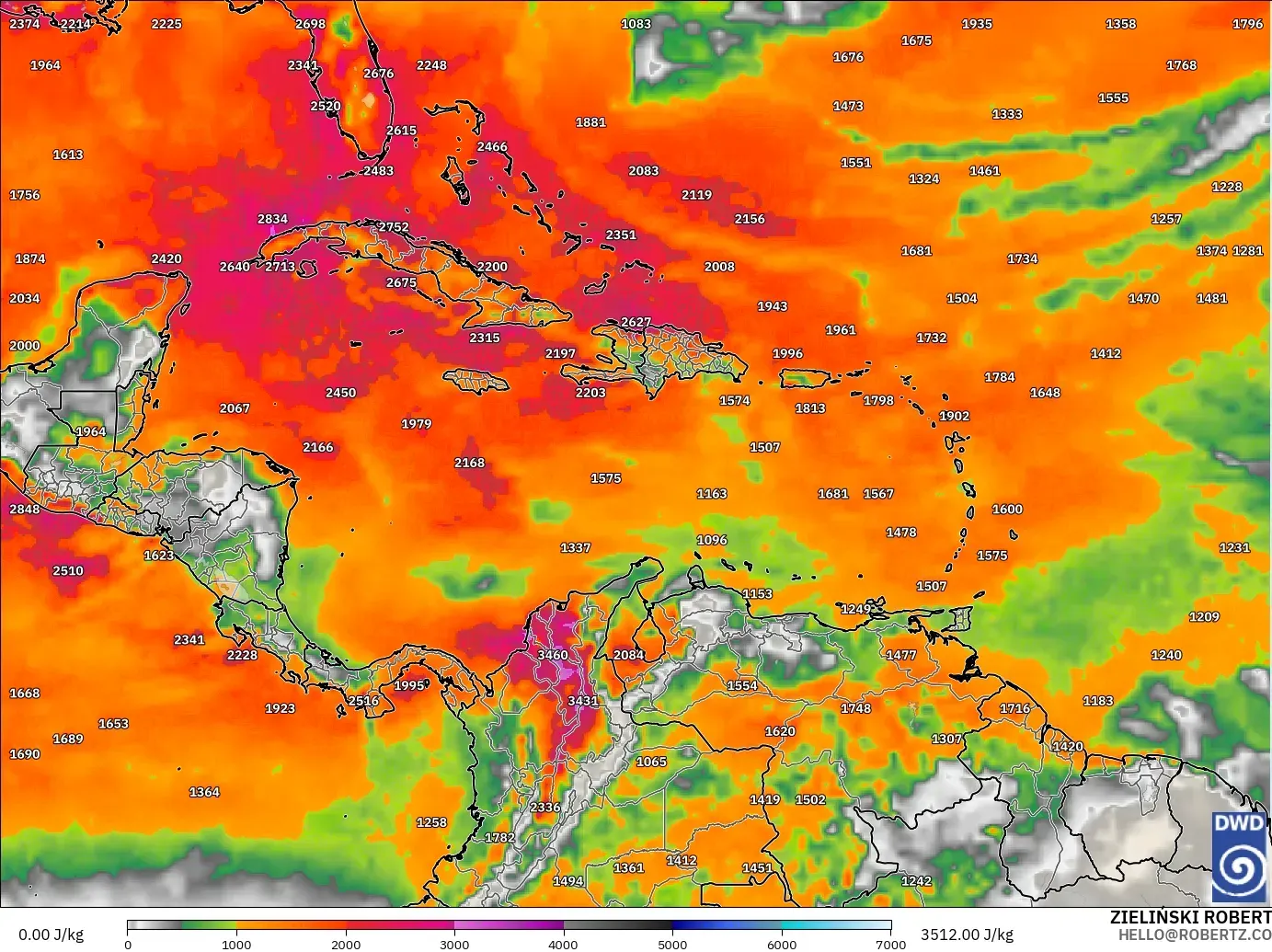 ICON modelo - Caribe, CAPE