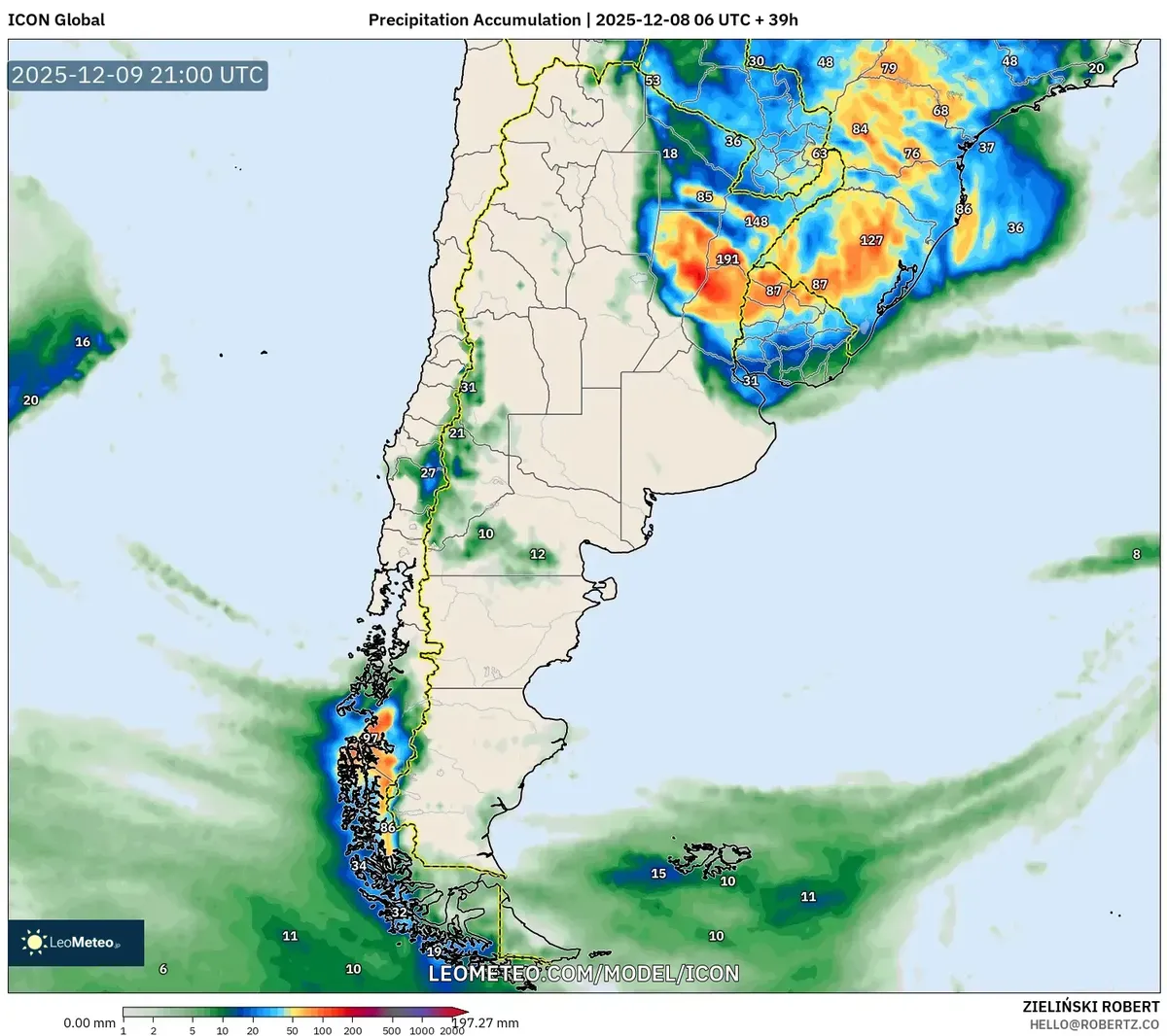 Pronóstico de Lluvia Intensa en el Norte de Argentina – Perspectiva de Tiempo Extremo del 8 de Diciembre de 2025