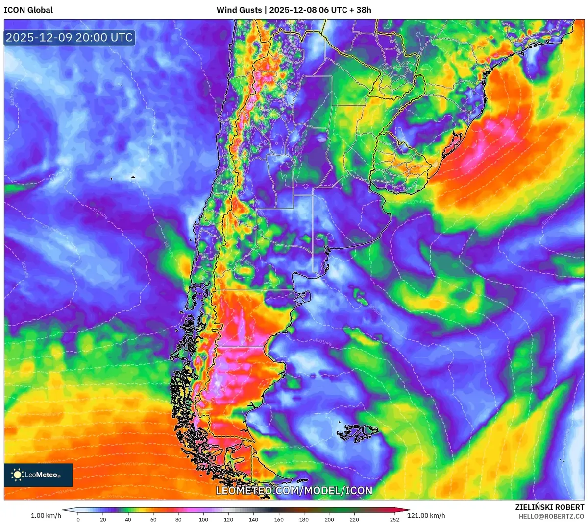 Ráfagas de Viento Costero Fuerte del 8 de Diciembre de 2025 – Pronóstico del Tiempo de Argentina